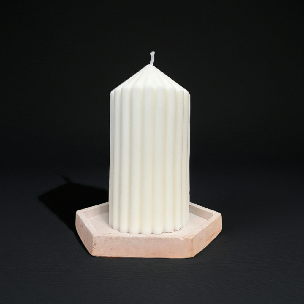 Kerzenuntersetzer in buntem Design