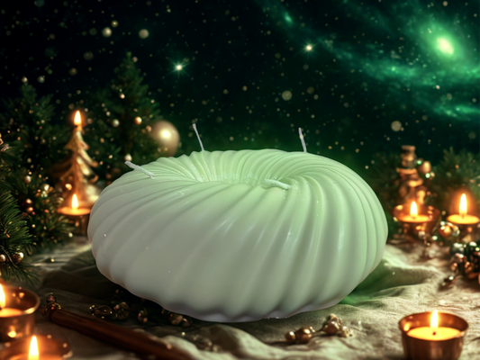 Handgemachte Adventskranz Kerze aus Sojawachs