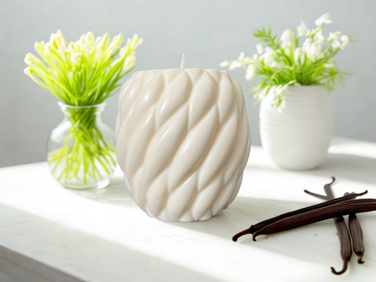 Handgemachte Soja Duftkerze mit Basic Vanille