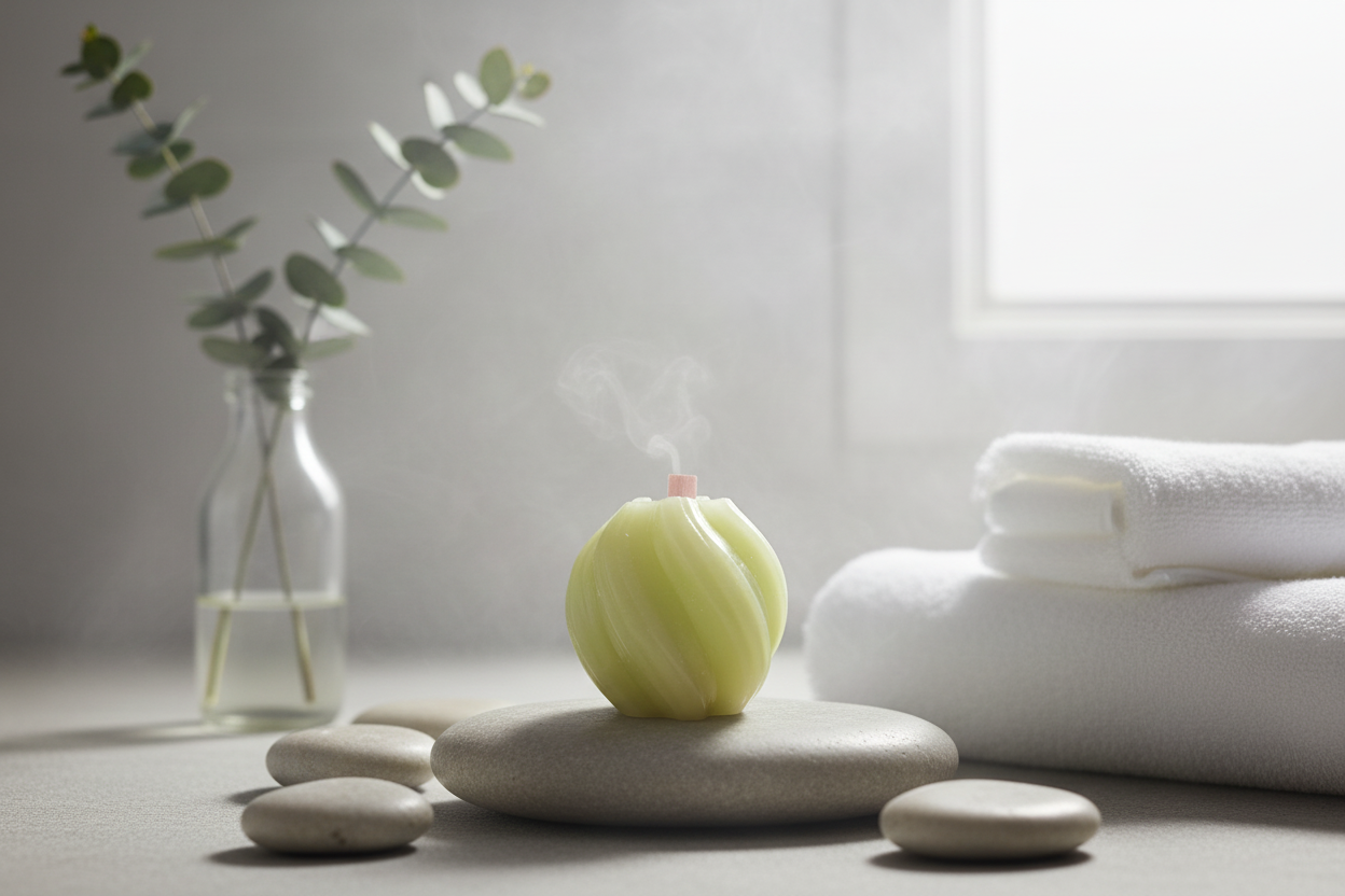 100% naturreine premium Holzdocht Duftkerze mit Innerpeace Duftmischung