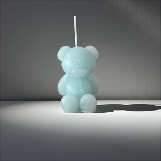 100% naturreine handgemachte Teddybär Duftkerze mit Lavendel Duft