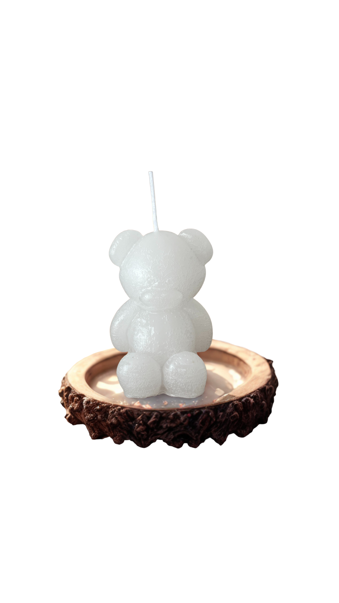 100% naturreine handgemachte Duftkerze Teddybär mit Cherry Blossom Duft
