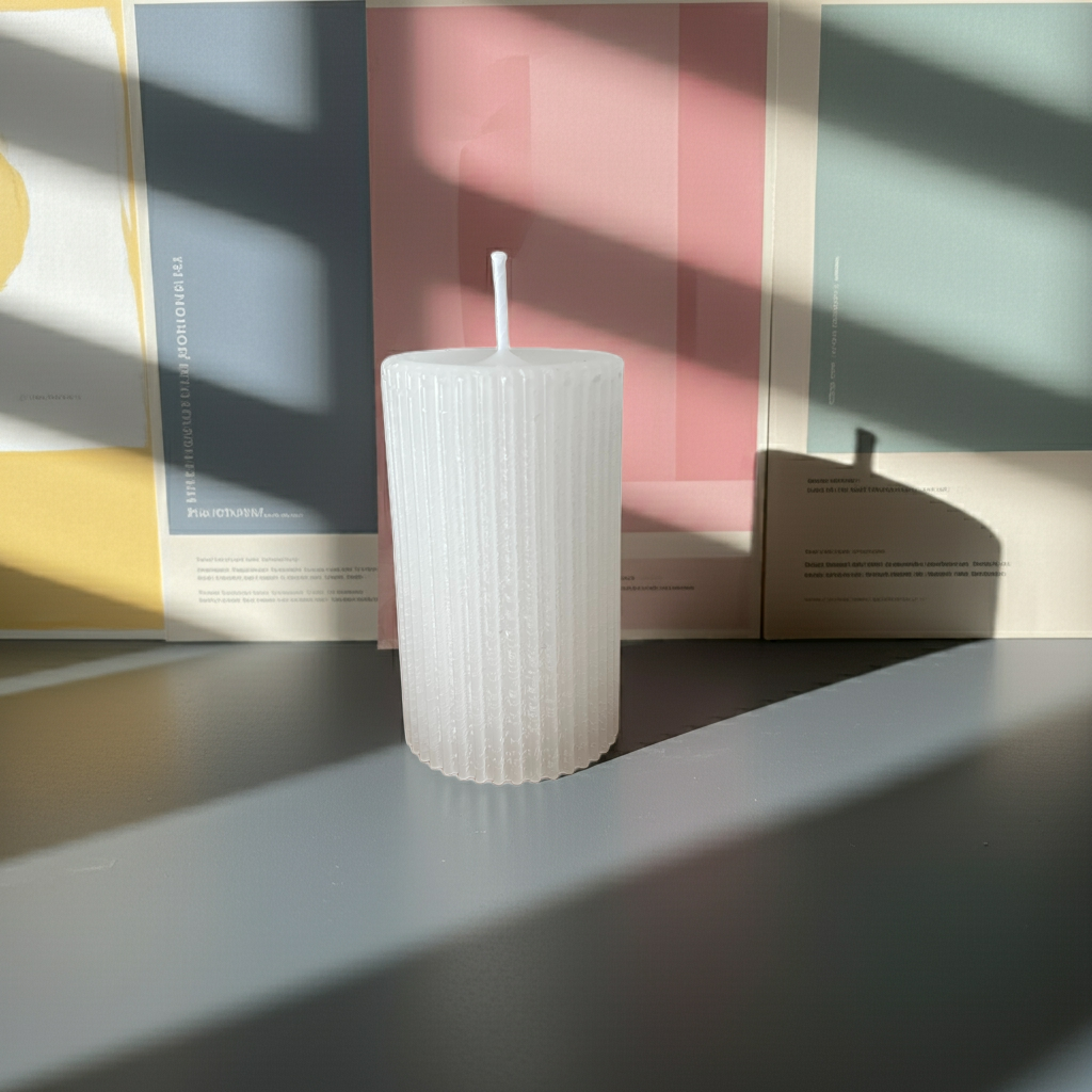 100% přírodní ručně vyrobená vonná svíčka kulatá s vůní třešňového květu