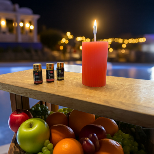 100 % naturreine handgemachte Duftkerze mit fruchtigem Duft