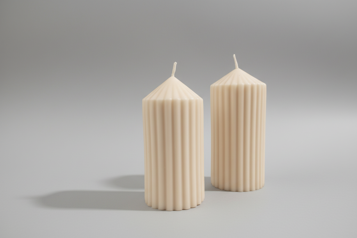 Handgemachte Sojawachs Kerzenset in White