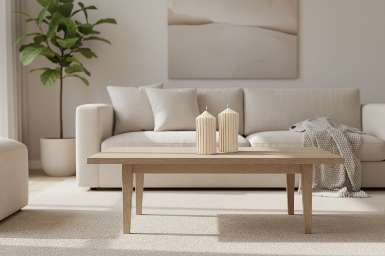 Handgemachte Sojawachs Kerzenset in White