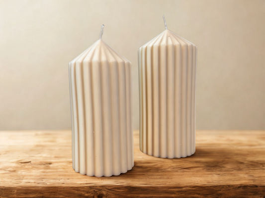Handgemachte Sojawachs Kerzenset in White