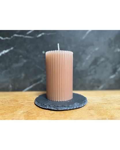 Handmade scented candle in brown in Falling Leaves fragrance blend