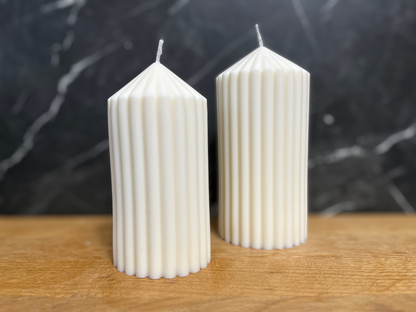 Handgemachte Sojawachs Kerzenset in White