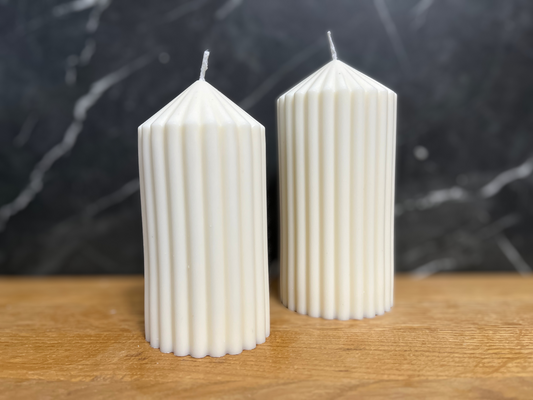 Handgemachte Sojawachs Kerzenset in White