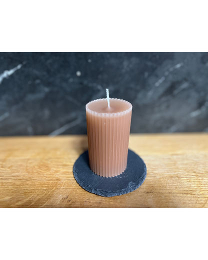 Handmade scented candle in brown in Falling Leaves fragrance blend