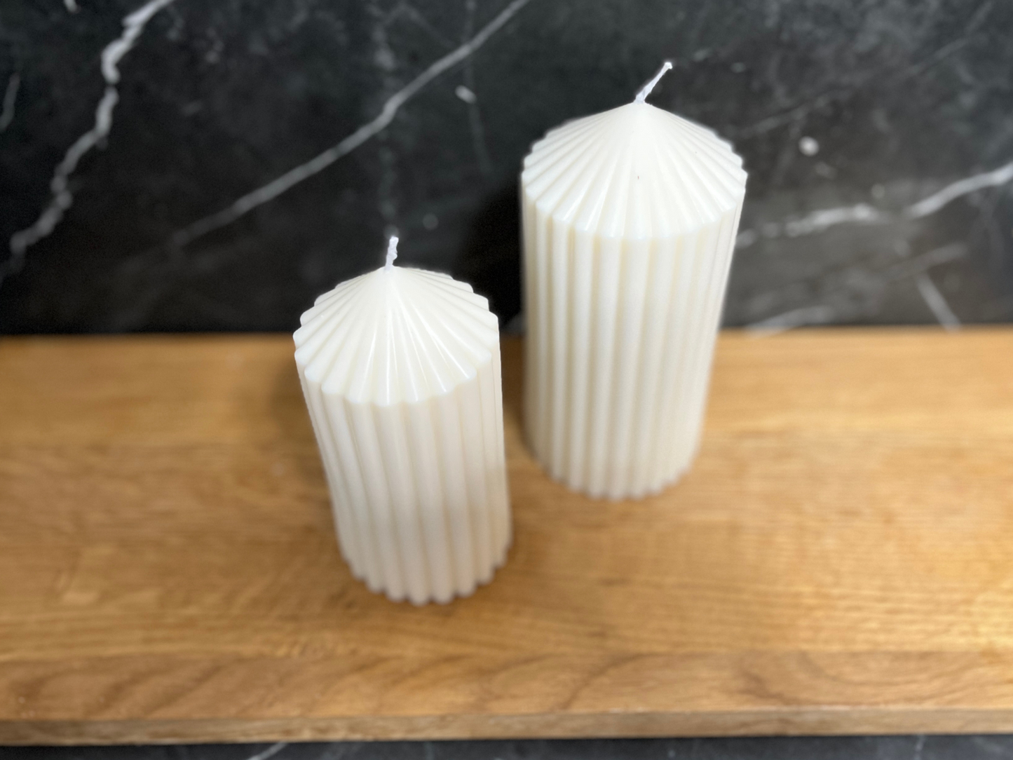 Handgemachte Sojawachs Kerzenset in White