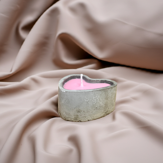 Sojawachs Duftkerze in Herzform mit Sweet Orange Duft