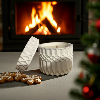 Weihnachtsduftkerze mit Deckel
