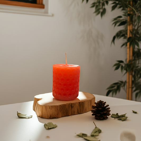 100% naturreine handgemachte Duftkerze mit Fruchtiger Duftmischung