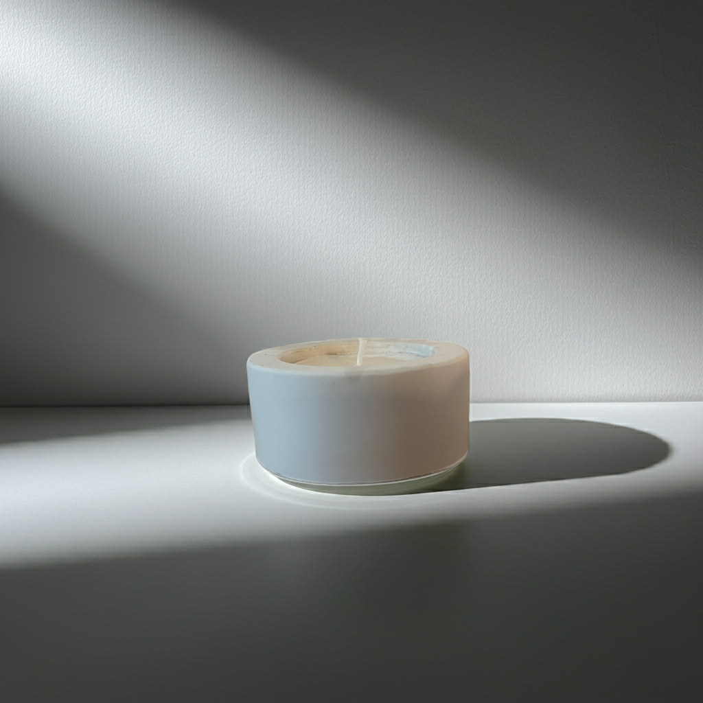 Runde Duftkerze mit Lavendel