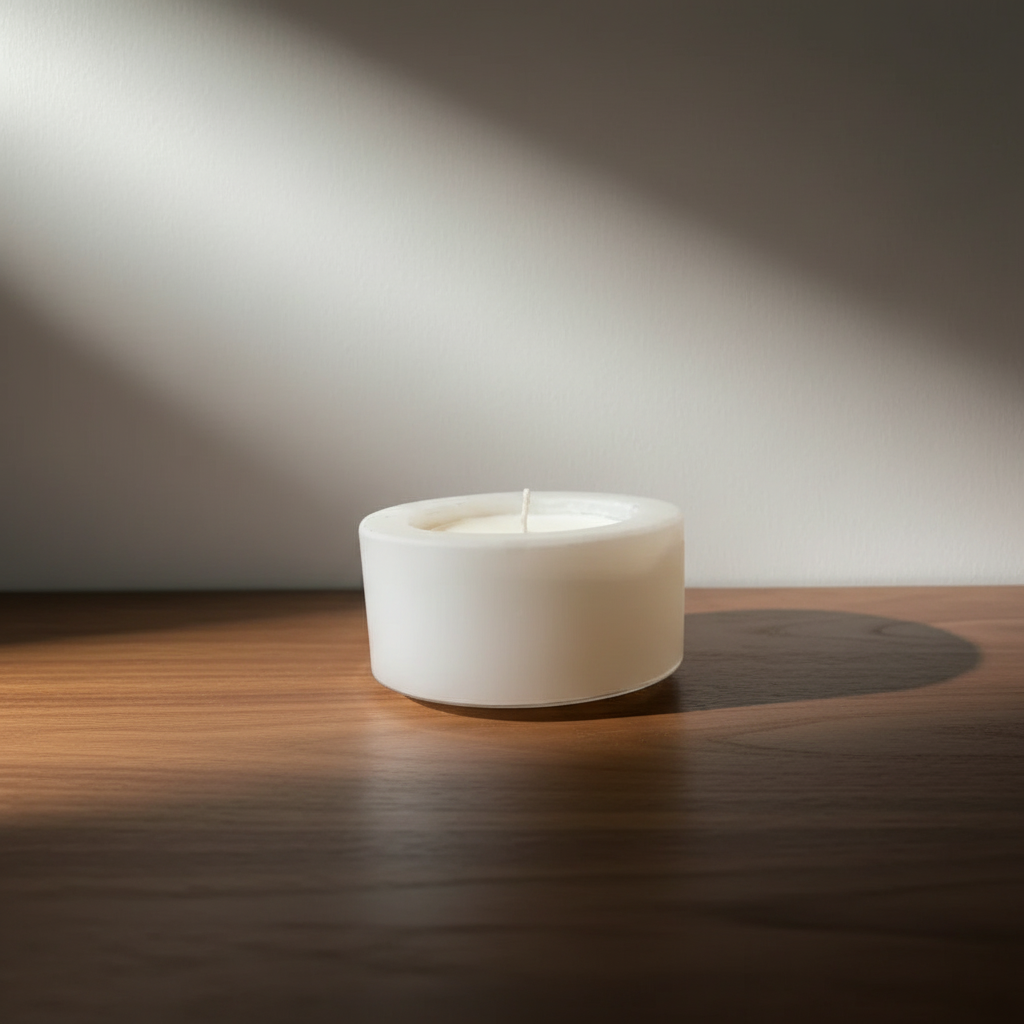 Runde Duftkerze mit Lavendel