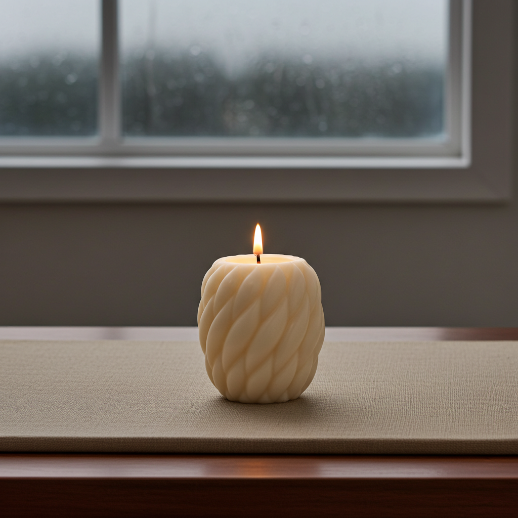 Handgemachte Soja Duftkerze mit Basic Vanille