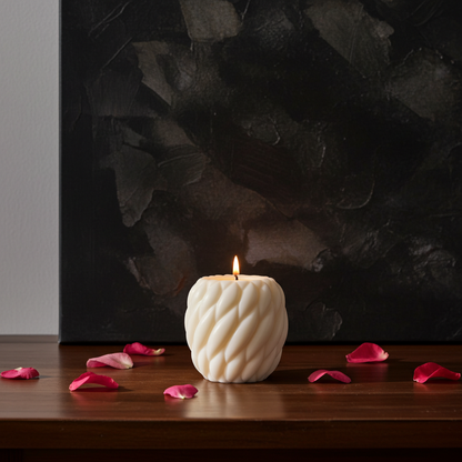 Handgemachte Soja Duftkerze mit Basic Vanille