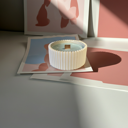 Duftkerze Holzdocht mit Eukalyptus Duft