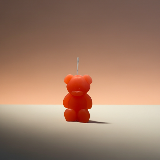 100% naturreine handgemachte Teddybär Duftkerze mit Fruchtiger Duftmischung