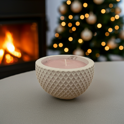 Winterliche Sojawachs Kerze mit Zimt Aroma