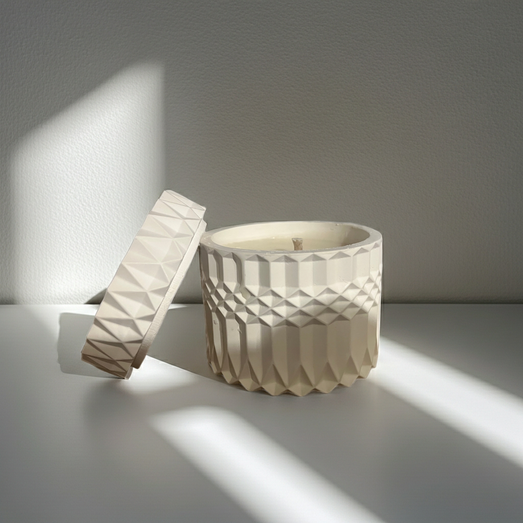 Weihnachtsduftkerze mit Deckel