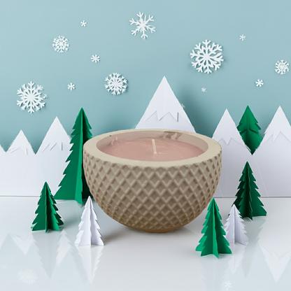 Winterliche Sojawachs Kerze mit Zimt Aroma