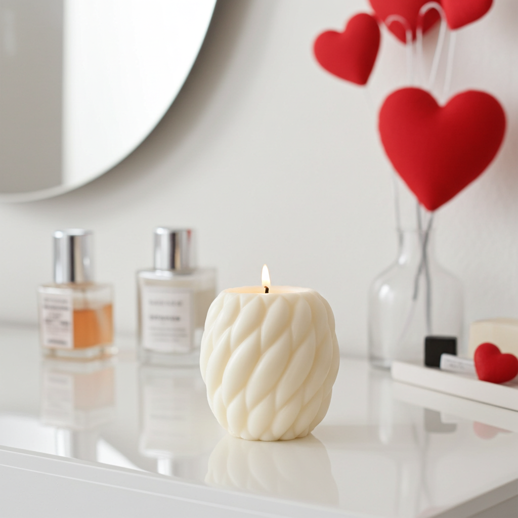 Handgemachte Soja Duftkerze mit Basic Vanille