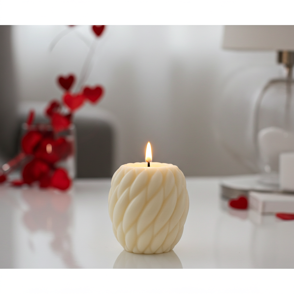 Handgemachte Soja Duftkerze mit Basic Vanille